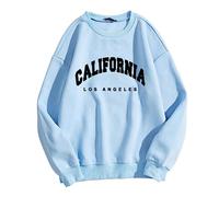Sweatshirts Femme Imprimé Sweat sans Capuche T-Shirt Oversize Col Rond Manches Longues Tops Confortable Chic Tendance Classique Sweat-Shirt DéContractéS Ample Pullover Vintage Haut