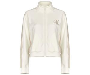 Sweatshirts femmes Calvin Klein Jeans LS STRETCH TERRY FZ TRACK JACKET Blanc EU XS