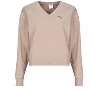Sweatshirts femmes Puma ESS ELEVATED Comfort V-Neck Crew DK Beige US S