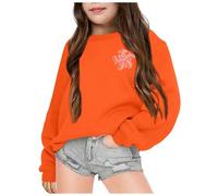 Sweatshirts Fille 2-13 Ans Pull Mignon Fleurs sans Capuche Sweat Enfant | Pullover Ado A la Mode Manche Longue Col Rond Sweatshirt Streetwear Automne Hiver Oversize Confort Sport Large