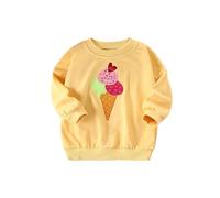 Sweatshirts Fille Sport Mode Vêtements Enfants Sweat Manches Longues Super Douce et Confortable Tenue Hip hop Streetwear Haut Mignon pour Garçon Intérieur Extérieur
