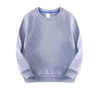 Sweatshirts Garçon Enfant en Bas âge Enfants bébé garçons Filles Pull à col Rond épais Polaire doublé Sweat Enfants Solide en Peluche bébés Hauts colorés Manteau (Grey, 18-24 Months)