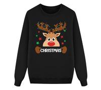 Sweatshirts Noel Famille Manches Longues, Pull Noel Enfant Imprimé Renne Col Rond Pull Noel Garçon Hiver Chaud Tops Christmas Sweatshirt Famille Pulls De Noël Sweats Familles Pulls pour Enfants Drole