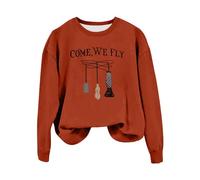 Sweatshirts Pocus Halloween Chemises pour femmes T-shirt d'automne classique Halloween Movie Tops, marron, 3XL