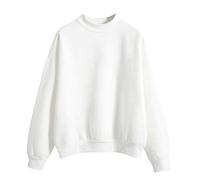 Sweatshirts pour femmes pour femmes uk longs pulls pour femmes uk pulls pour dames sans capuche pulls sportswear longs hauts de tunique vêtements de détente combinaisons vestes veste légère, blanc, M