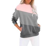 Sweatshirts pour femmes UK col rond manches longues pull graphique fille pull surdimensionné léger à capuche polaire vêtements d'automne pulls, D-gy2, XXL