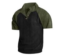 Sweatshirts pour hommes Pull décontracté Henley Col Sweat-shirt sans capuche Manches longues Hiver Chaud Jacquard Sweater Col roulé Patchwork Boutons pression Pull de travail Pull décontracté, #N/A