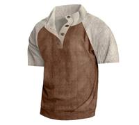 Sweatshirts pour hommes Pull décontracté Henley Col Sweat-shirt sans capuche Manches longues Hiver Chaud Jacquard Sweater Col roulé Patchwork Boutons pression Pull de travail Pull décontracté, O