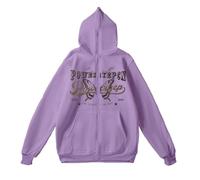 Sweatshirts Pull à capuche pour homme avec fermeture éclair et lettres imprimées style couple, sweat-shirt décontracté à coupe ample pour un usage quotidien en plein air Sweat-shirt de camp pour