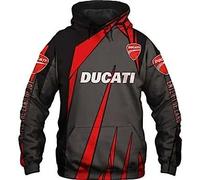 Sweatshirts Unisexes 3D pour Ducati Hoodies Hooded Tops Casual Long Sleeve Motorcycle Hoodie Sports Jumpers with Pockets-H||KID1