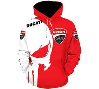 Sweatshirts Unisexes 3D pour Ducati Hoodies Hooded Tops Casual Long Sleeve Motorcycle Hoodie Sports Jumpers with Pockets-D||L