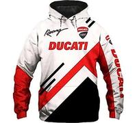 Sweatshirts Unisexes 3D pour Ducati Hoodies Hooded Tops Casual Long Sleeve Motorcycle Hoodie Sports Jumpers with Pockets-A||XL