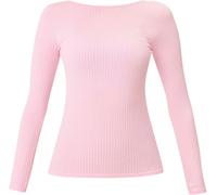 Sweaty Betty Sweaty Betty Pink Mindful Flex Boat Neck Long Sleeve Top