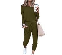 Sweatyshark Survêtement Femme Ensemble de Sport 2 Pièce Sweatshirt + Pantalon avec Poches Casual Pyjama D'Intérieur Jogging Pullover Outwear Tenue Yoga Sportswear