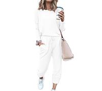 Sweatyshark Survêtement Femme Ensemble de Sport 2 Pièce Sweatshirt + Pantalon avec Poches Casual Pyjama D'Intérieur Jogging Pullover Outwear Tenue Yoga Sportswear