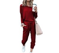 Sweatyshark Survêtement Femme Ensemble de Sport 2 Pièce Sweatshirt + Pantalon avec Poches Casual Pyjama D'Intérieur Jogging Pullover Outwear Tenue Yoga Sportswear