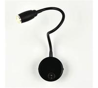 SweAtz Lampes de porche à LED 3 W avec tuyau à col de cygne, lampe de lecture, projecteur de chevet, lampe murale pour chambre à coucher, lumière (taille : 3000 K, couleur : noir)