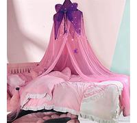 SWECOMZE Ciel de lit pour enfant, tente de lit avec motif papillon, baldaquin princesse, moustiquaire de jardin d'enfants, salle de jeu, décor de dôme en fil de qualité supérieure (style B)