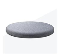 SWECOMZE Lot de 2 coussins de chaise ronds en mousse à mémoire de forme - En coton - Antidérapants et confortables - Pour tatami, jardin, bureau (diamètre 35 cm, gris clair)