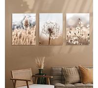 SWECOMZE Lot de 3 affiches murales design - Fleurs séchées - Décoration murale sans cadre - Pour salon - 40 x 50 cm