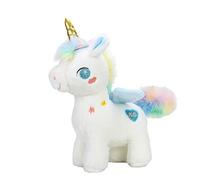 SWECOMZE Peluche licorne en peluche - Grande licorne - Pour bébé ou fille - Cadeau d'anniversaire (bleu, 25 cm)
