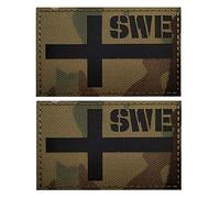 Sweden Écusson réfléchissant IR drapeau militaire tactique morale Patch européen badges thermocollants thermocollants à coudre sur vêtements sac à dos Accessoires