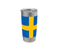 Sweden Flag Colors Swedish Gift for Swedish People Gobelet isotherme en acier inoxydable double paroi