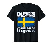 Sweden Flag Proud Elegant Swedish Boyfriend Girlfriend T-Shirt Graphique avec Valeur