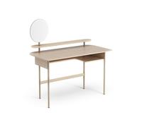 Swedese Bureau Luna avec étagère et miroir Chêne pigmenté blanc