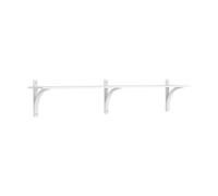 Swedese Étagère Levi à 1 plateau Blanc laqué frêne-aluminium. 180 cm