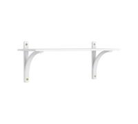 Swedese Étagère Levi à 1 plateau Blanc laqué frêne-laiton. 90 cm