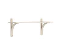 Swedese Étagère Levi à 1 plateau Blanc pigmenté frêne-laiton. 90 cm