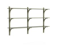 Swedese Étagère Levi à 3 plateau Vert mousse-laiton. 180 cm