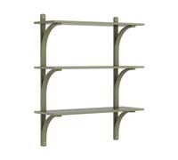 Swedese Étagère Levi à 3 plateau Vert mousse-laiton. 90 cm