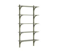 Swedese Étagère Levi à 5 plateau Vert mousse-laiton. 90 cm
