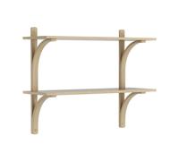 Swedese Étagère Levi Chêne laqué-laiton. 2 étagères. 90 cm