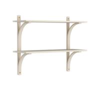 Swedese Étagère Levi Frêne blanchi-laiton. 2 étagères. 90 cm