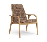 Swedese Fauteuil Laminett chêne huilé/peau de mouton Sahara (marron nougat)