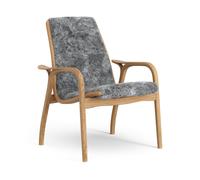 Swedese Fauteuil Laminett chêne huilé/peau de mouton Scandinavian Grey (gris)