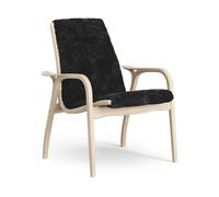 Swedese Fauteuil Laminett chêne pigmenté blanc/peau de mouton Black (noir)
