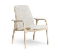 Swedese Fauteuil Laminett chêne pigmenté blanc/peau de mouton Offwhite (blanc)