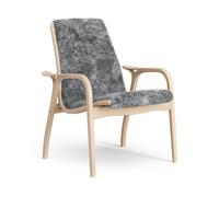 Swedese Fauteuil Laminett hêtre laqué/peau de mouton Scandinavian Grey (gris)