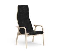 Swedese Fauteuil Lamino chêne pigmenté blanc/peau de mouton Black (noir)