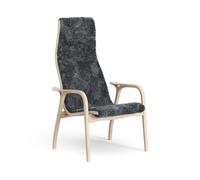 Swedese Fauteuil Lamino chêne pigmenté blanc/peau de mouton Charcoal (gris foncé)