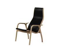 Swedese Fauteuil Lamino Noir-cuir de selle-chêne huilé