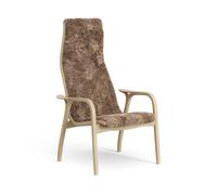 Swedese Fauteuil pour enfant Lamini chêne laqué/peau de mouton Sahara (marron nougat)