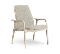 Swedese Fauteuil Laminett chêne pigmenté blanc/peau de mouton Moonlight (beige)