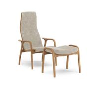 Swedese Lamino Fauteuil Haut Avec Repose-Pieds Chêne Huilé/Moonlight/Peau de Mouton