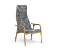 Swedese Lamino Fauteuil Haut Chêne Huilé/Scandinavian Grey/Peau de Mouton