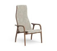 Swedese Lamino Fauteuil Haut Noyer Laqué/Moonlight/Peau de Mouton